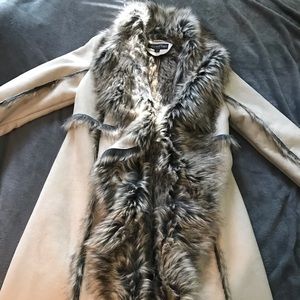 Fabulous Furs Cascade mid length faux fur coat